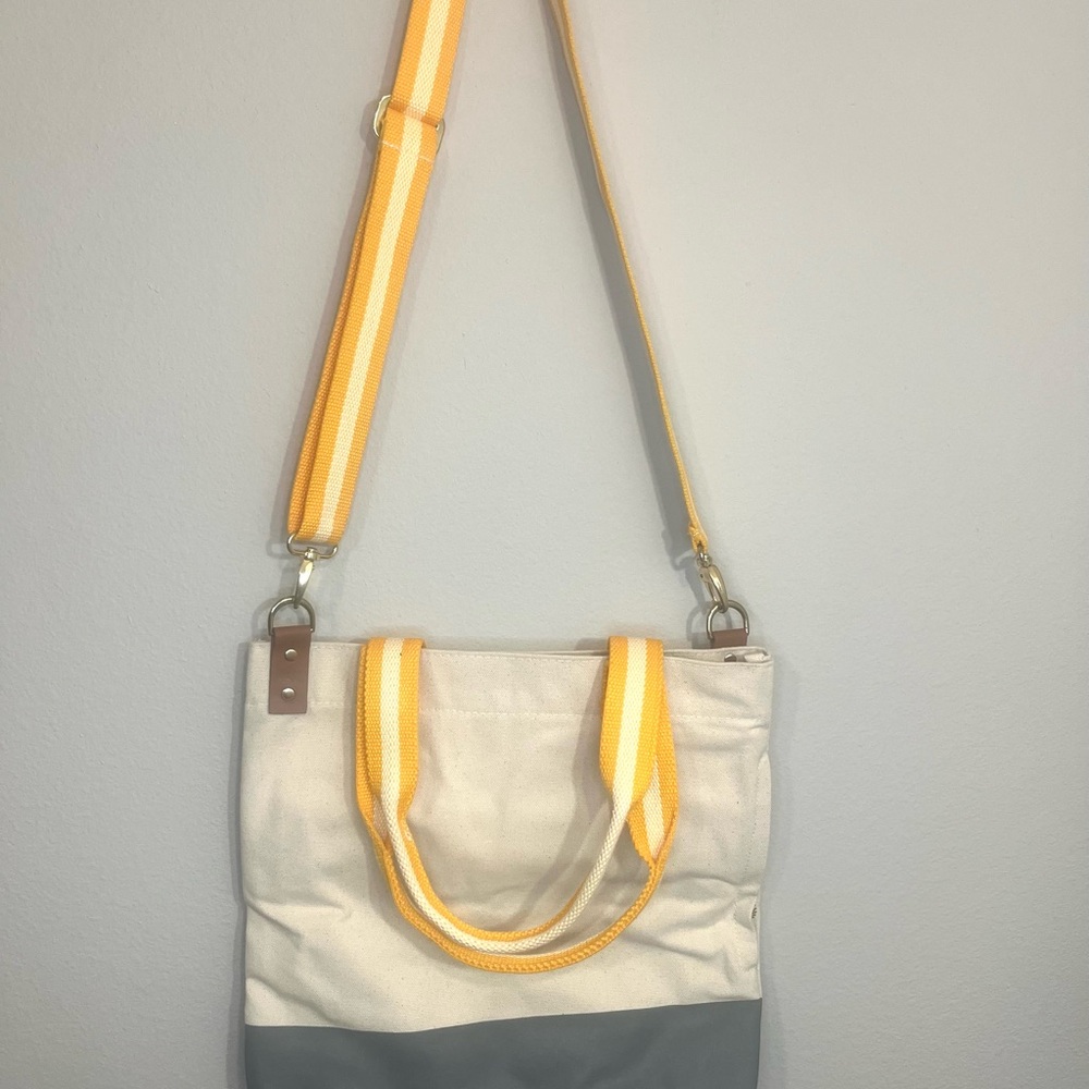 Dipped Tote with Yellow Strap - Picture 2 of 11